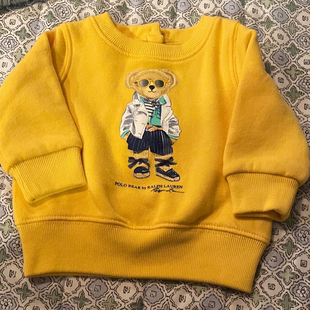 Ralph Lauren Bright Yellow Bear Pullover